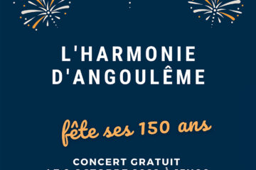 Affiche concert des 150 ans de l'Harmonie d'Angoulême