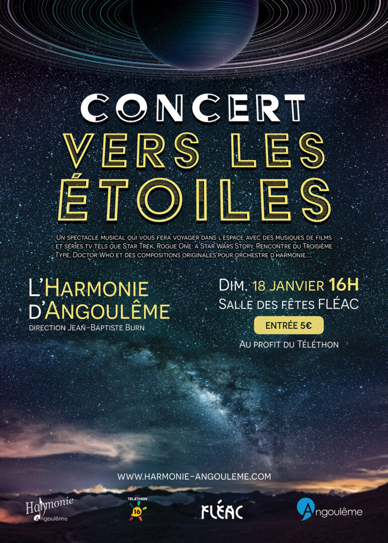 Affiche Concert Vers les Étoiles 18 Janvier 2026 à 16h Salle des fêtes de Fléac